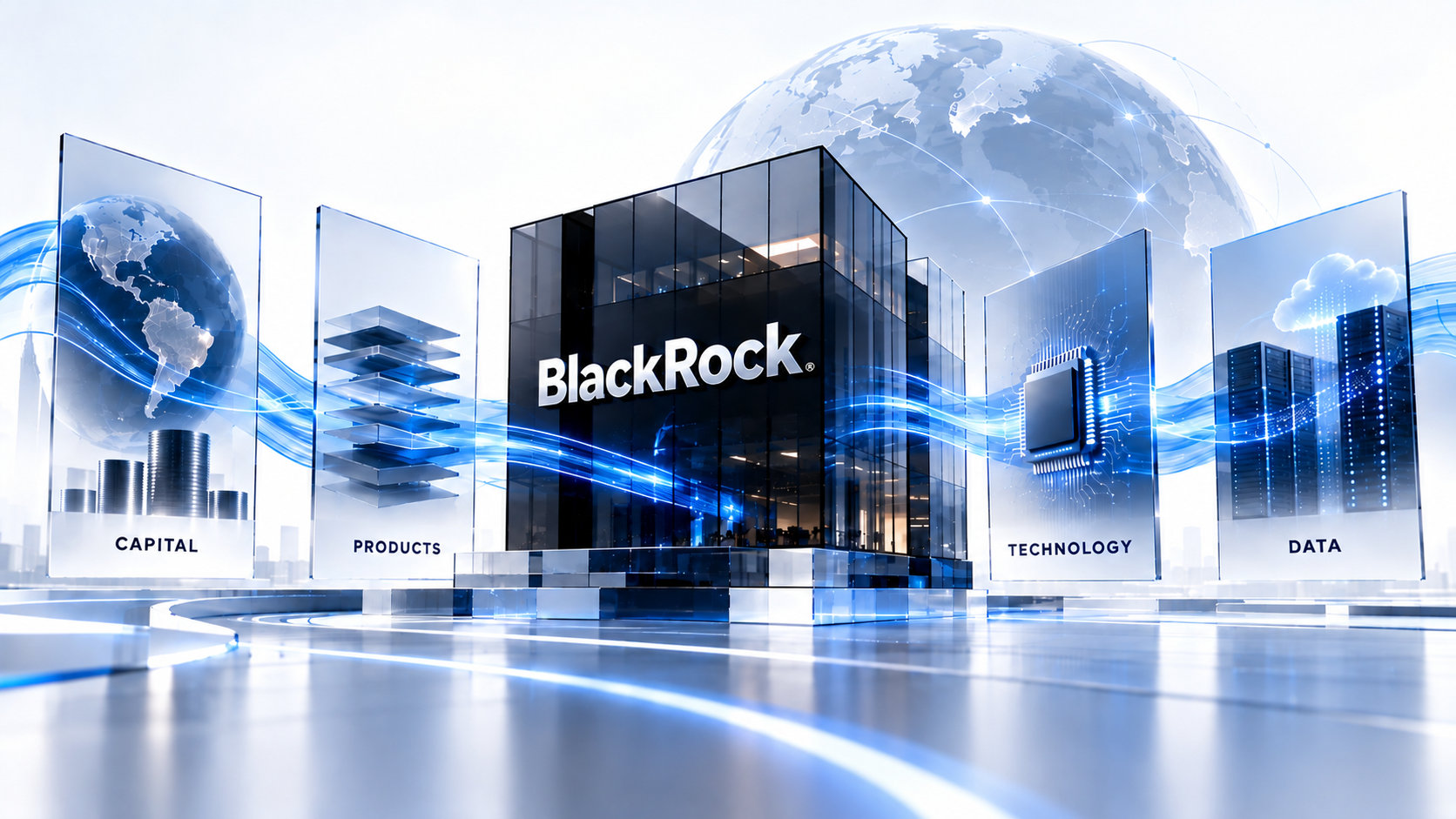 BlackRock at the center of an interconnected global financial infrastructure spanning capital, products, technology and data